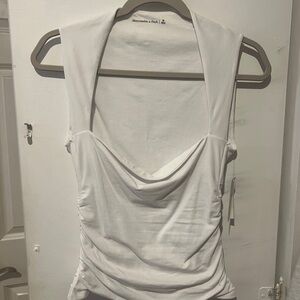 Abercrombie & Fitch White Sleeveless Top